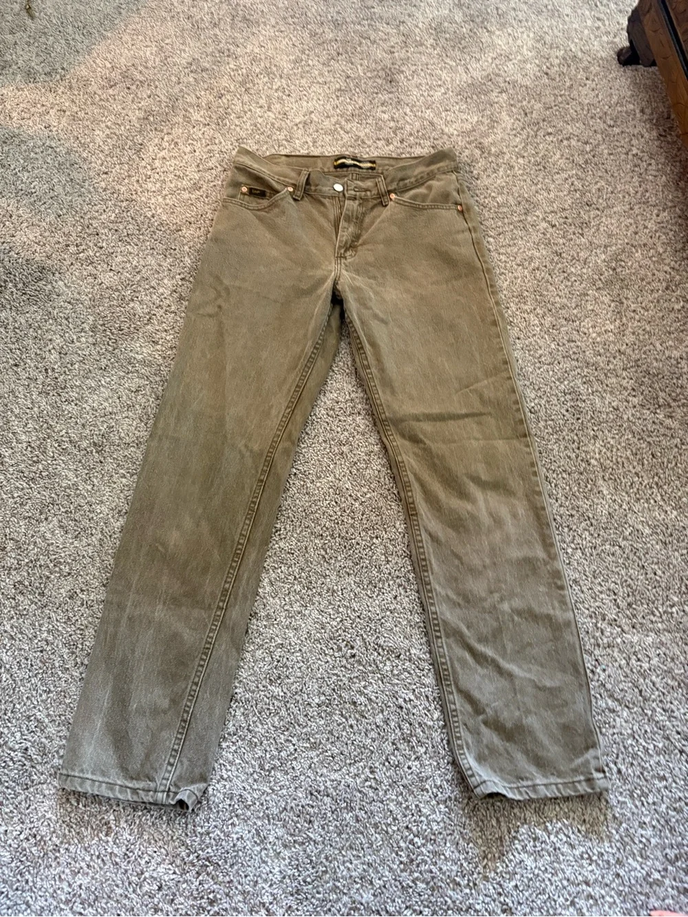 Lee Men's Olive Green Corduroy Pants